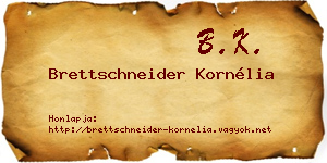 Brettschneider Kornélia névjegykártya
